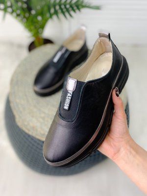 Туфли Guero кожаные на платформе черные Т 743 фото