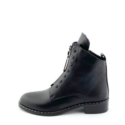 Ботинки Evromoda кожаные большие размеры черные В 649 фото