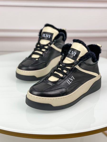 Зимние ботинки Ilvi кожаные на платформе черные М823 фото