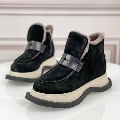 Зимние ботинки Aquamarin замшевые на платформе черные 37 М829 фото