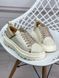 Кеды Evromoda кожаные на платформе бежевые 37 Т912 фото 6