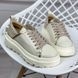 Кеды Evromoda кожаные на платформе бежевые 37 Т912 фото 1