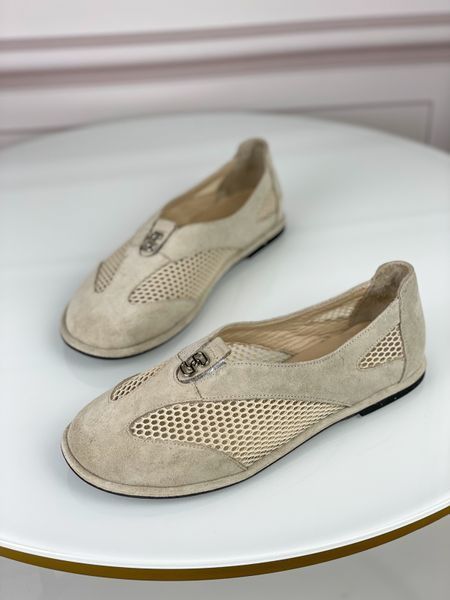 Туфлі Evromoda замшеві з сіткою бежеві великі розміри 38 Т989 фото